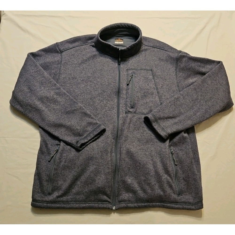 Ridgecut‎ Toughwear Fleece Full Zip Jacket Sweater Mens XL Blue